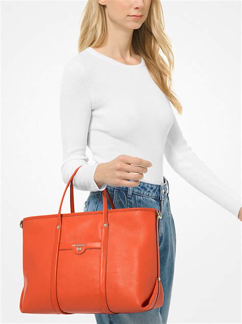 michael kors shopper beck|Beck Medium Pebbled Leather Tote Bag .